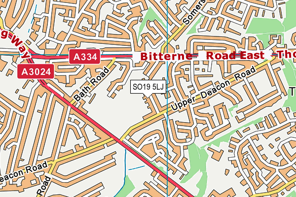 SO19 5LJ map - OS VectorMap District (Ordnance Survey)