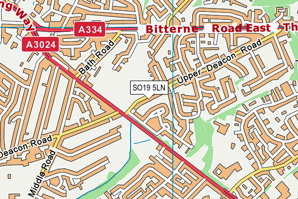 SO19 5LN map - OS VectorMap District (Ordnance Survey)