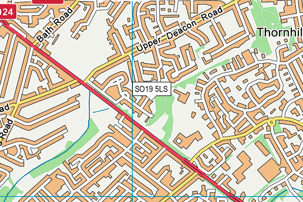 SO19 5LS map - OS VectorMap District (Ordnance Survey)