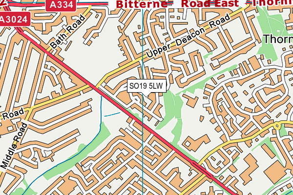 SO19 5LW map - OS VectorMap District (Ordnance Survey)