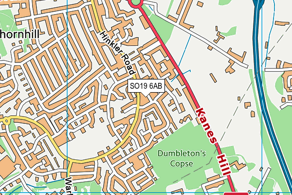 SO19 6AB map - OS VectorMap District (Ordnance Survey)