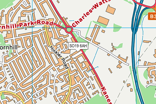 SO19 6AH map - OS VectorMap District (Ordnance Survey)