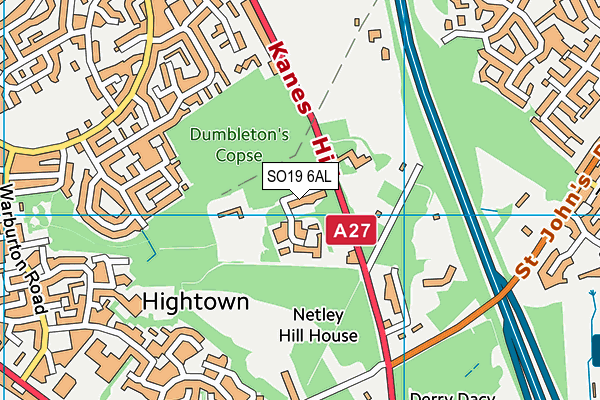 SO19 6AL map - OS VectorMap District (Ordnance Survey)