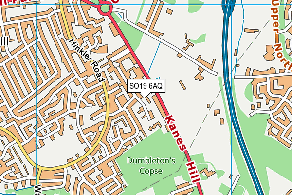 SO19 6AQ map - OS VectorMap District (Ordnance Survey)