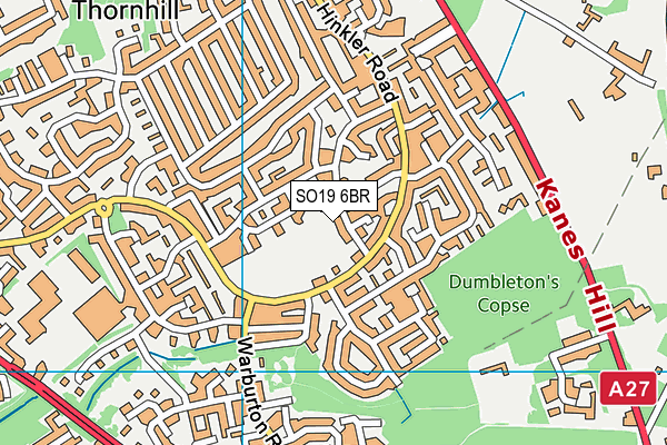 SO19 6BR map - OS VectorMap District (Ordnance Survey)