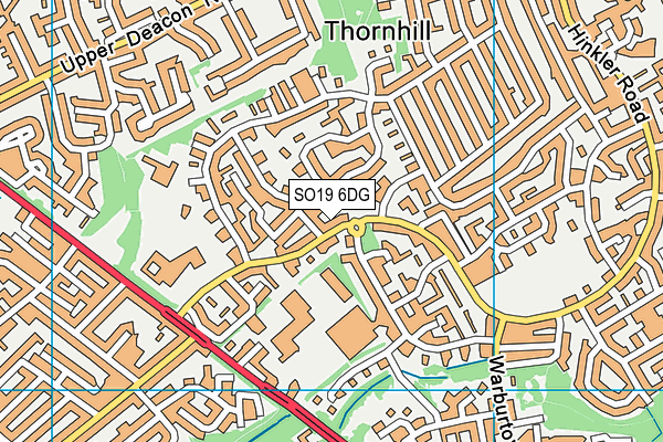 SO19 6DG map - OS VectorMap District (Ordnance Survey)