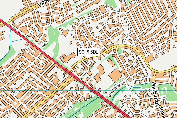 SO19 6DL map - OS VectorMap District (Ordnance Survey)