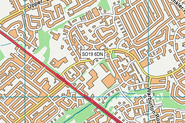 SO19 6DN map - OS VectorMap District (Ordnance Survey)