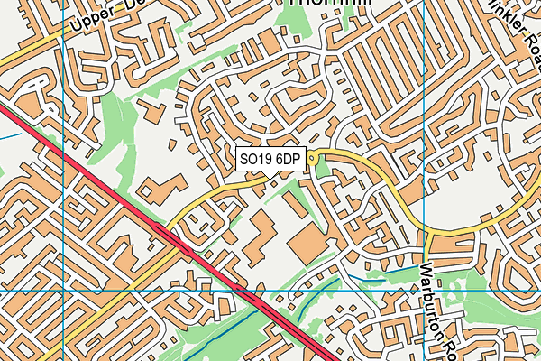 SO19 6DP map - OS VectorMap District (Ordnance Survey)