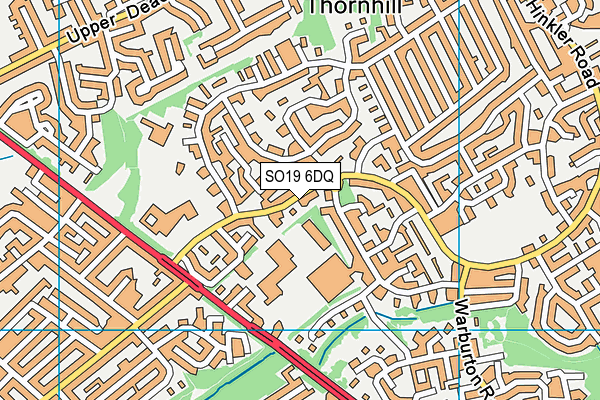 SO19 6DQ map - OS VectorMap District (Ordnance Survey)