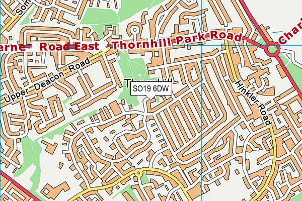 SO19 6DW map - OS VectorMap District (Ordnance Survey)