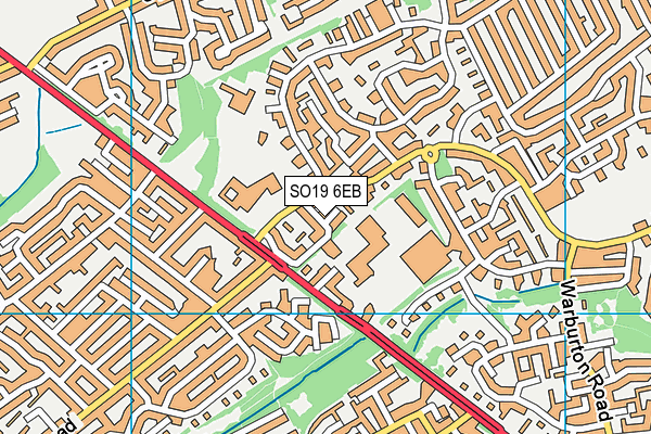 SO19 6EB map - OS VectorMap District (Ordnance Survey)