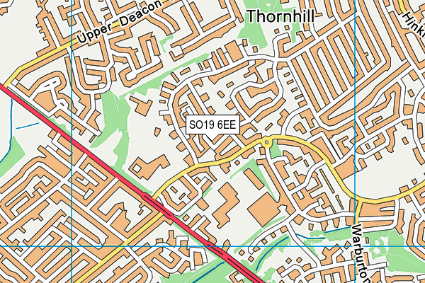 SO19 6EE map - OS VectorMap District (Ordnance Survey)