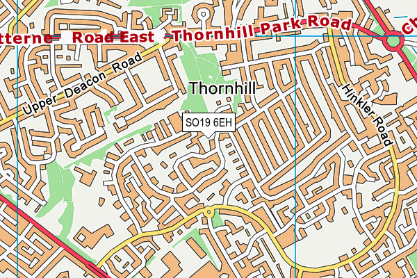 SO19 6EH map - OS VectorMap District (Ordnance Survey)