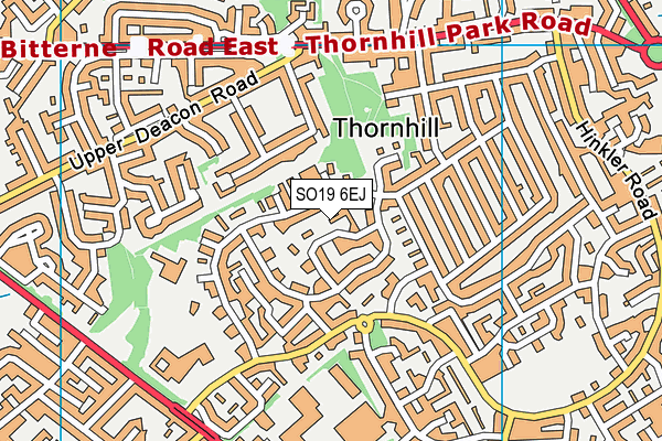 SO19 6EJ map - OS VectorMap District (Ordnance Survey)