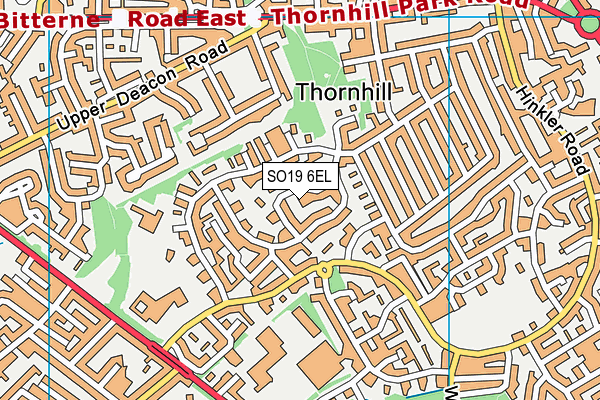 SO19 6EL map - OS VectorMap District (Ordnance Survey)