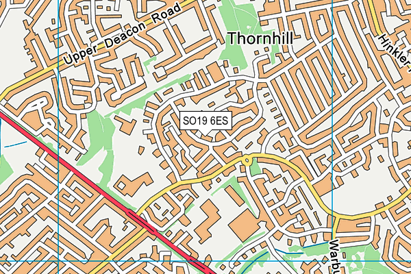 SO19 6ES map - OS VectorMap District (Ordnance Survey)