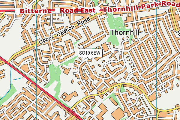 SO19 6EW map - OS VectorMap District (Ordnance Survey)