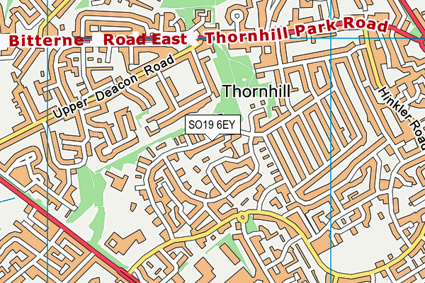 SO19 6EY map - OS VectorMap District (Ordnance Survey)