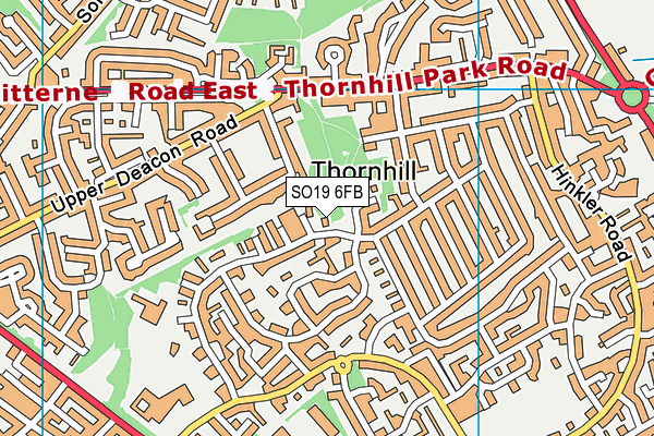 SO19 6FB map - OS VectorMap District (Ordnance Survey)