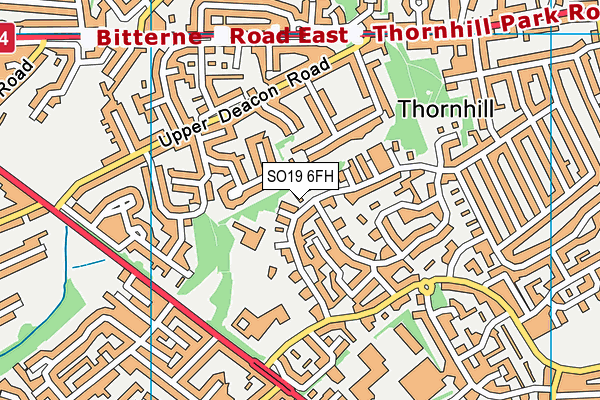 Thornhill Primary School map (SO19 6FH) - OS VectorMap District (Ordnance Survey)