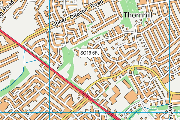 SO19 6FJ map - OS VectorMap District (Ordnance Survey)