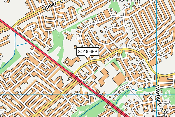 SO19 6FP map - OS VectorMap District (Ordnance Survey)