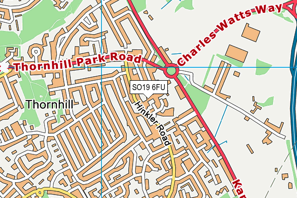 SO19 6FU map - OS VectorMap District (Ordnance Survey)