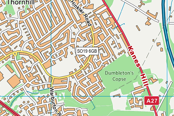 SO19 6GB map - OS VectorMap District (Ordnance Survey)