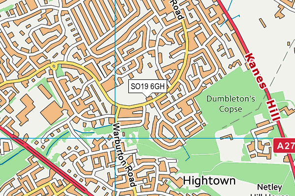 SO19 6GH map - OS VectorMap District (Ordnance Survey)