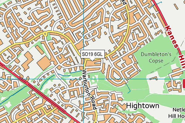 SO19 6GL map - OS VectorMap District (Ordnance Survey)