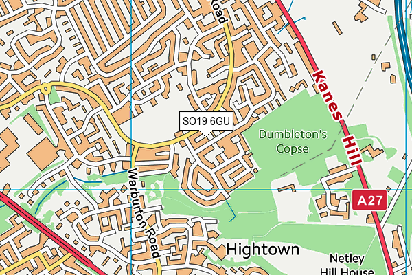 SO19 6GU map - OS VectorMap District (Ordnance Survey)