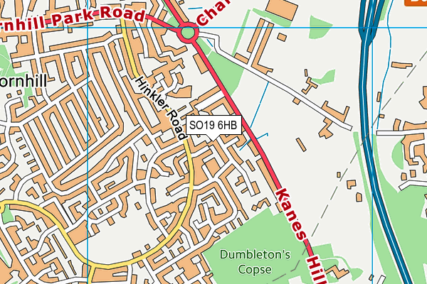 SO19 6HB map - OS VectorMap District (Ordnance Survey)