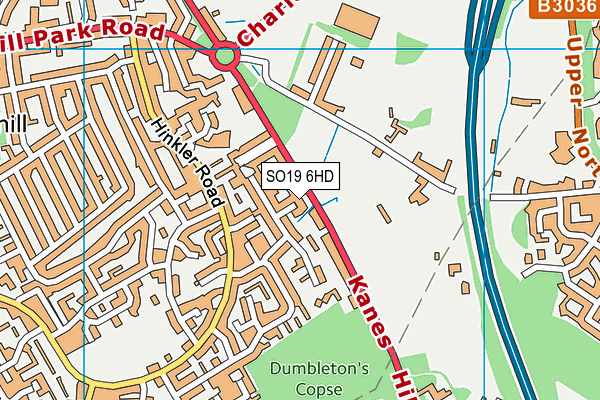 SO19 6HD map - OS VectorMap District (Ordnance Survey)