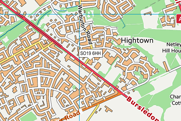 SO19 6HH map - OS VectorMap District (Ordnance Survey)