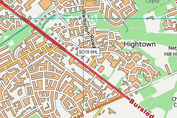 SO19 6HL map - OS VectorMap District (Ordnance Survey)