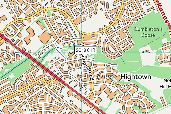 SO19 6HR map - OS VectorMap District (Ordnance Survey)