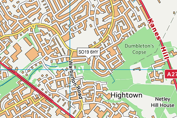 SO19 6HY map - OS VectorMap District (Ordnance Survey)