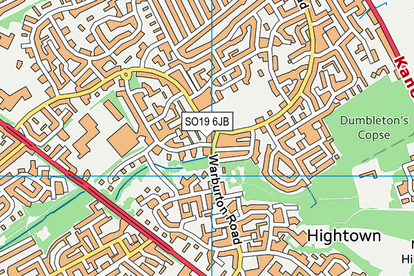 SO19 6JB map - OS VectorMap District (Ordnance Survey)