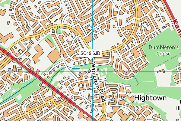 SO19 6JD map - OS VectorMap District (Ordnance Survey)