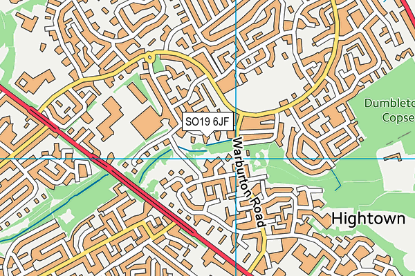 SO19 6JF map - OS VectorMap District (Ordnance Survey)