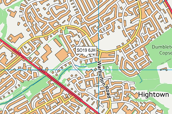SO19 6JH map - OS VectorMap District (Ordnance Survey)