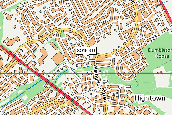 SO19 6JJ map - OS VectorMap District (Ordnance Survey)