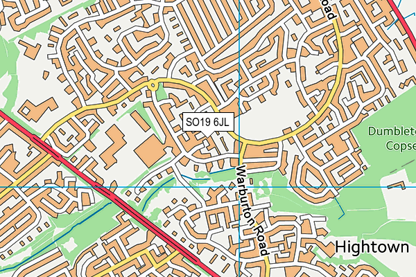 SO19 6JL map - OS VectorMap District (Ordnance Survey)