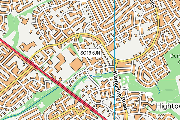 SO19 6JN map - OS VectorMap District (Ordnance Survey)