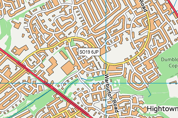 SO19 6JP map - OS VectorMap District (Ordnance Survey)