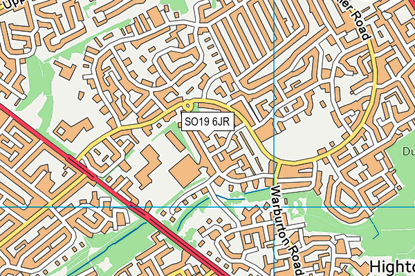 SO19 6JR map - OS VectorMap District (Ordnance Survey)