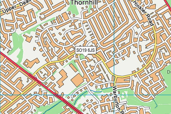 SO19 6JS map - OS VectorMap District (Ordnance Survey)