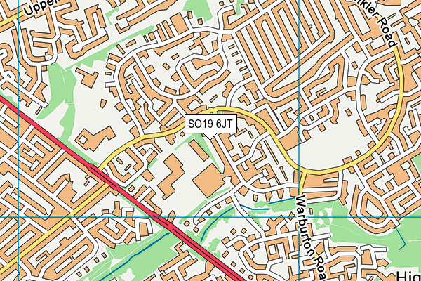 SO19 6JT map - OS VectorMap District (Ordnance Survey)