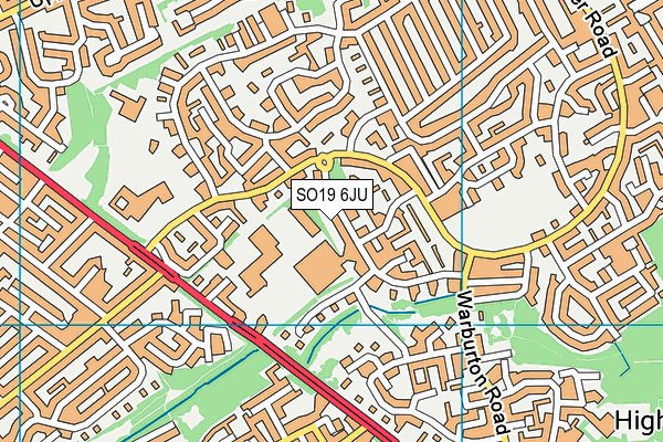 SO19 6JU map - OS VectorMap District (Ordnance Survey)